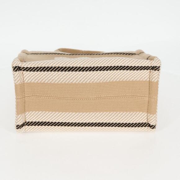 CELINE Triomphe Small Cabas Tice Tote Bag Canvas Beige Gold - Picture 5 of 12